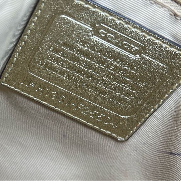 Coach Signature Women's Khaki Leather/Pvc Tote - Picture 6 of 10